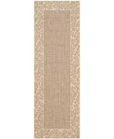 Safavieh Courtyard CY0727 Natural and 2'3" x 6'7" Runner Outdoor Area Rug