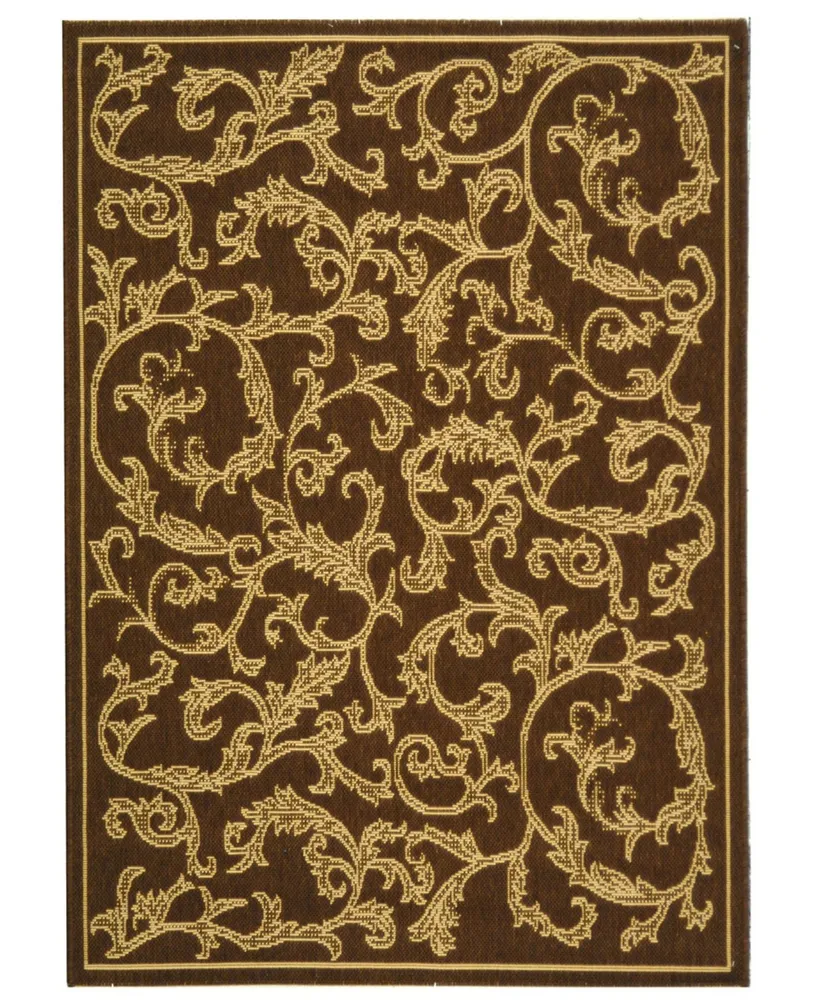 Safavieh Courtyard CY2653 Brown and Natural 4' x 5'7" Sisal Weave Outdoor Area Rug