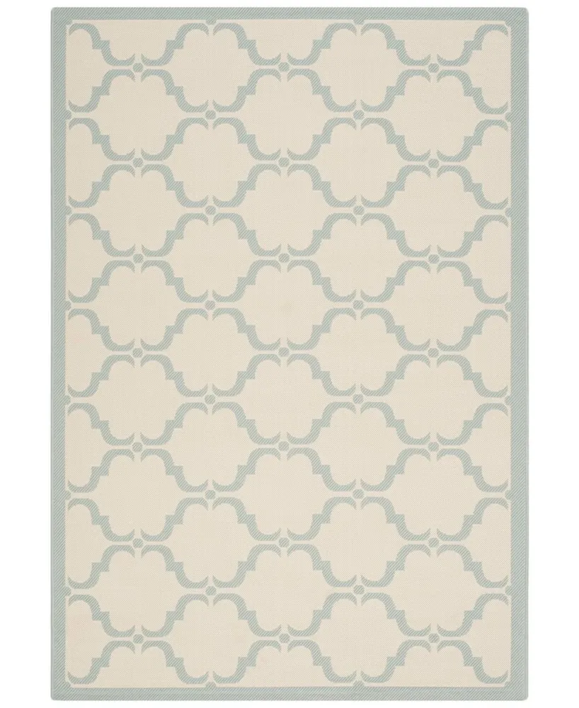 Safavieh Courtyard CY6009 Beige and Aqua 5'3" x 7'7" Sisal Weave Outdoor Area Rug