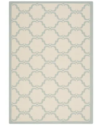 Safavieh Courtyard CY6009 Beige and Aqua 5'3" x 7'7" Sisal Weave Outdoor Area Rug