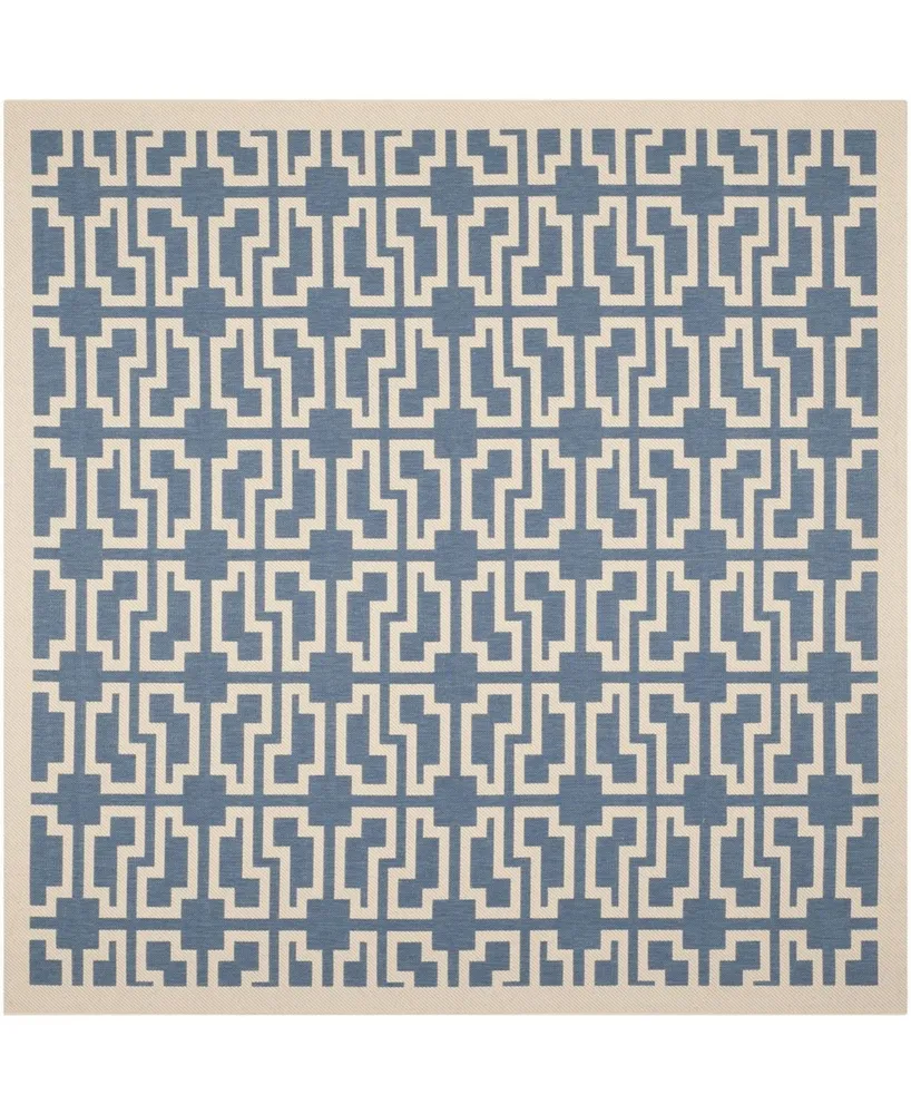 Safavieh Courtyard CY6015 Blue and Beige 7'10" x 7'10" Sisal Weave Square Outdoor Area Rug