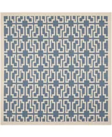 Safavieh Courtyard CY6015 Blue and Beige 7'10" x 7'10" Sisal Weave Square Outdoor Area Rug