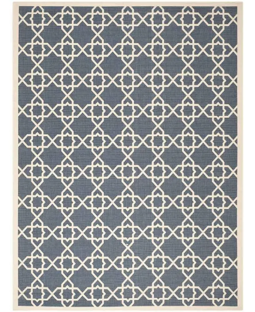 Safavieh Courtyard CY6032 Navy and Beige 8' x 11' Sisal Weave Outdoor Area Rug