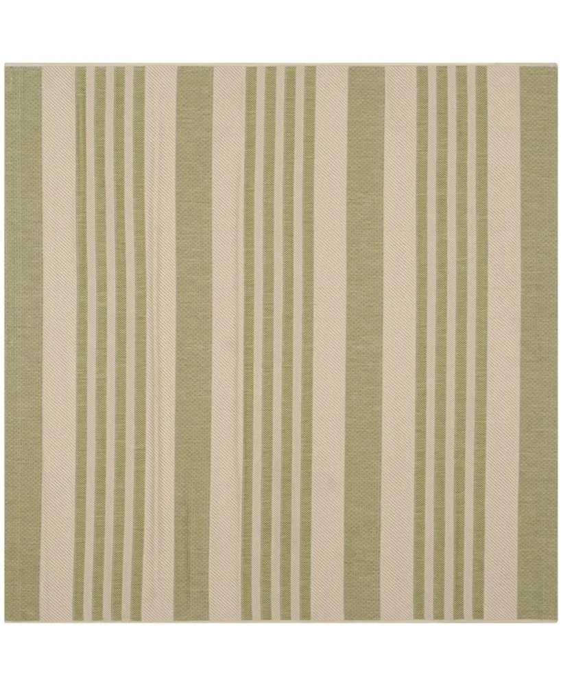 Safavieh Courtyard CY6062 Beige and Sweet Pea 5' x 5' Sisal Weave Square Outdoor Area Rug