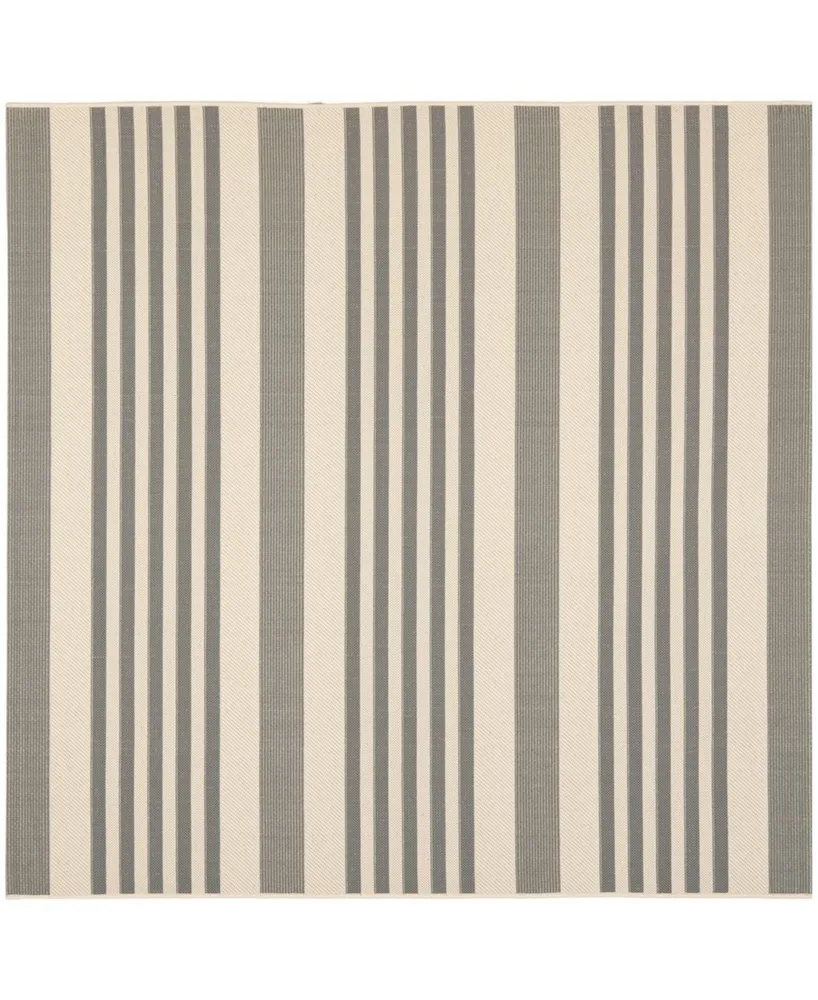 Safavieh Courtyard CY6062 Gray and Bone 6'7" x 6'7" Square Outdoor Area Rug