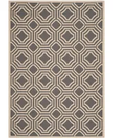 Safavieh Courtyard CY6112 Anthracite and Beige 5'3" x 7'7" Outdoor Area Rug