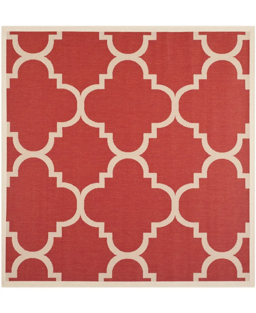 Safavieh Courtyard CY6243 Red 6'7" x 6'7" Sisal Weave Square Outdoor Area Rug