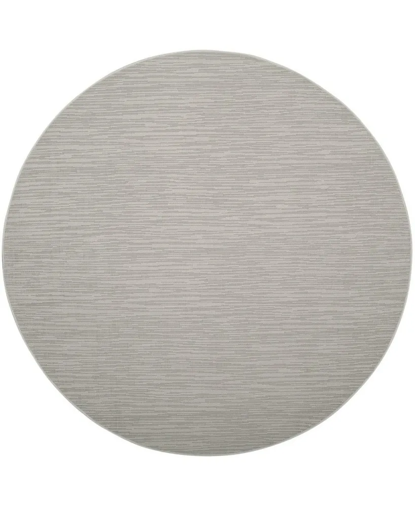 Safavieh Courtyard CY6576 Light Gray 6'7" x 6'7" Sisal Weave Round Outdoor Area Rug