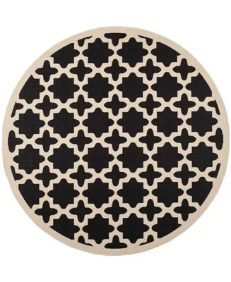 Safavieh Courtyard CY6913 and Beige 7'10" x 7'10" Sisal Weave Round Outdoor Area Rug