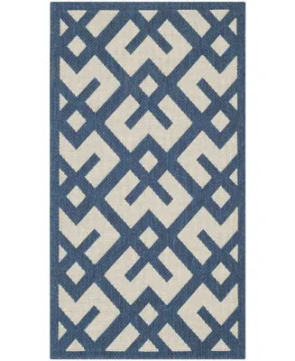 Safavieh Courtyard CY6915 Navy and Beige 2' x 3'6" Sisal Weave Outdoor Area Rug