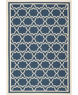 Safavieh Courtyard CY6916 Navy and Beige 5'3" x 7'7" Sisal Weave Outdoor Area Rug