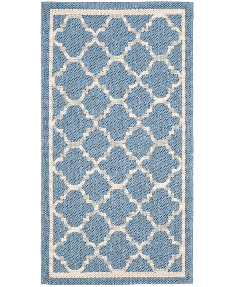 Safavieh Courtyard CY6918 Blue and Beige 2' x 3'7" Sisal Weave Outdoor Area Rug