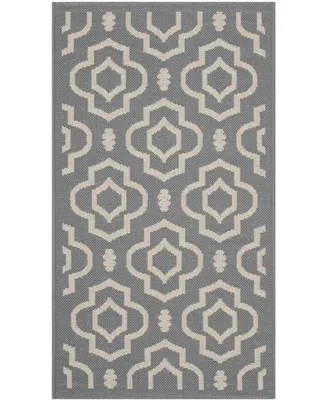 Safavieh Courtyard CY6926 Anthracite and Beige 2' x 3'7" Sisal Weave Outdoor Area Rug