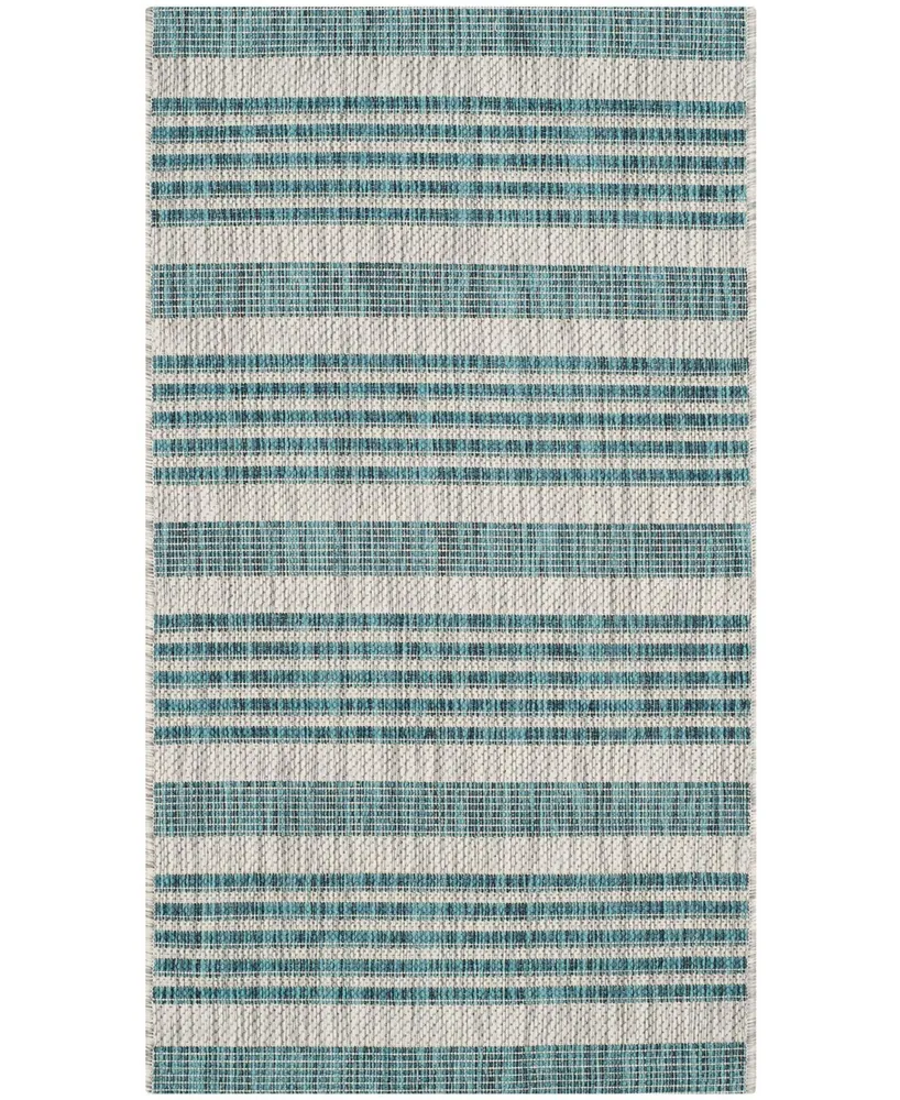 Safavieh Courtyard CY8062 Gray and Blue 2' x 3'7" Outdoor Area Rug