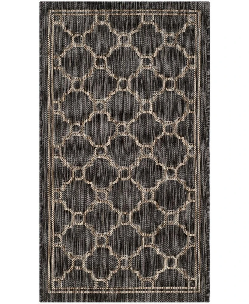 Safavieh Courtyard CY8471 Natural and Black 2' x 3'7" Outdoor Area Rug