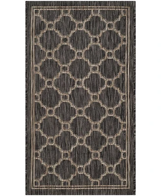 Safavieh Courtyard CY8471 Natural and Black 2' x 3'7" Outdoor Area Rug