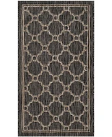 Safavieh Courtyard CY8471 Natural and Black 2' x 3'7" Outdoor Area Rug