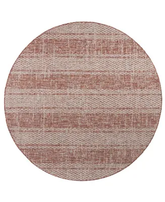 Safavieh Courtyard CY8736 Light Beige and Terracotta 6'7" x 6'7" Sisal Weave Round Outdoor Area Rug