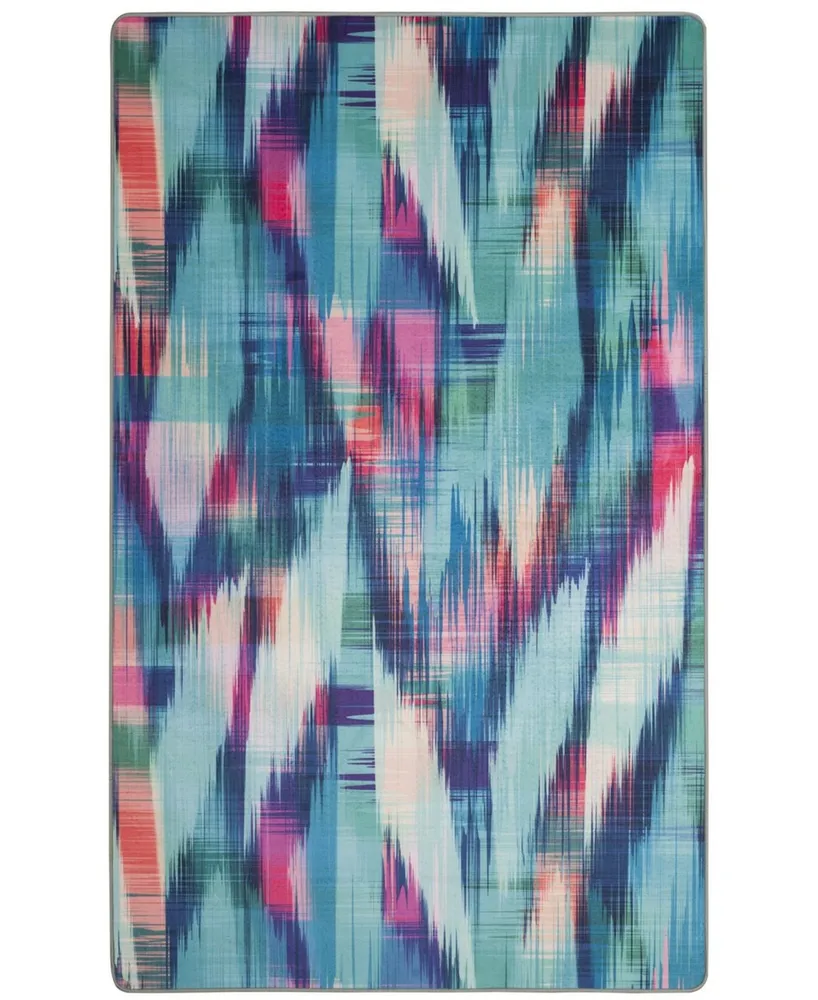 Safavieh Daytona DAY118 Turquoise and Fuchsia 4' x 6' Area Rug