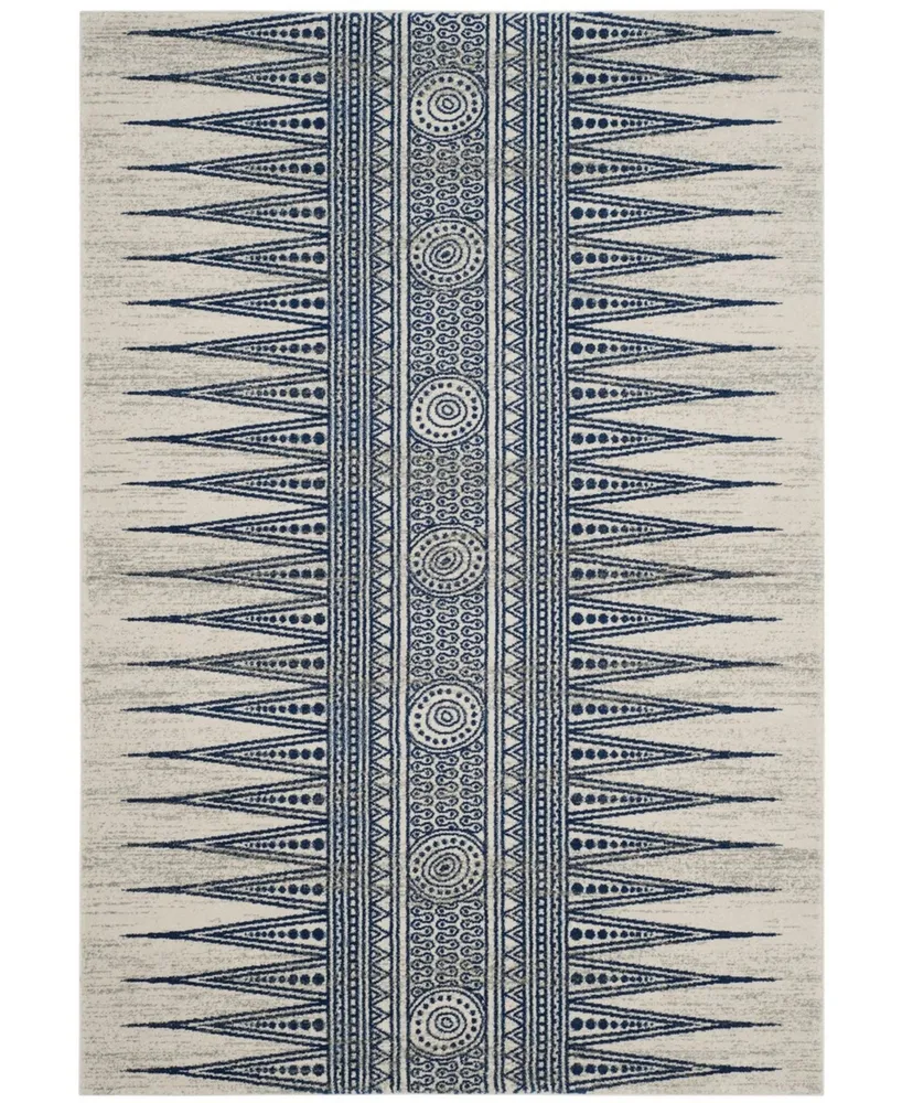 Safavieh Evoke EVK226 Ivory and Blue 5'1" x 7'6" Area Rug