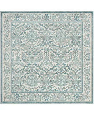 Safavieh Evoke EVK242 Ivory and Light Blue 6'7" x 6'7" Square Area Rug