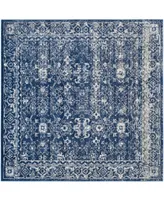 Safavieh Evoke EVK270 Navy and Ivory 6'7" x 6'7" Square Area Rug