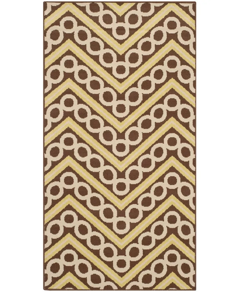 Safavieh Hampton HAM513 and Ivory 2'7" x 5' Outdoor Area Rug