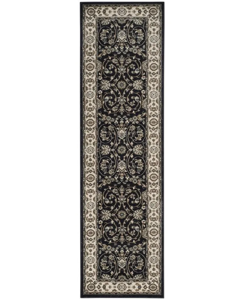 Safavieh Lyndhurst LNH340 Anthracite and Cream 2'3" x 8' Runner Area Rug