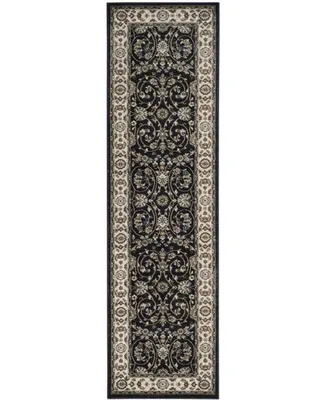 Safavieh Lyndhurst LNH340 Anthracite and Cream 2'3" x 8' Runner Area Rug