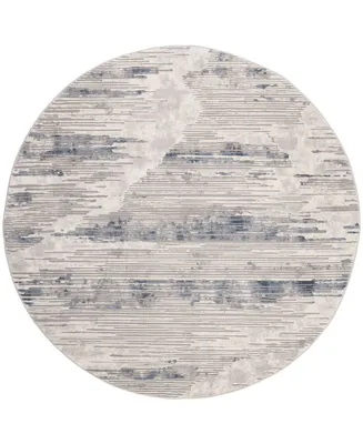 Safavieh Meadow MDW183 Gray and Ivory 6'7" x 6'7" Round Area Rug