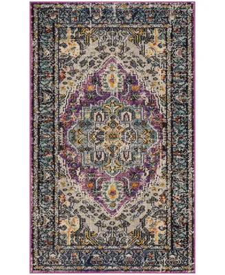 Safavieh Monaco MNC251 Violet and Light Blue 3' x 5' Area Rug