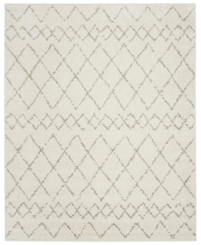 Safavieh Berber Shag BER165 Light Gray and Cream 8' x 10' Area Rug