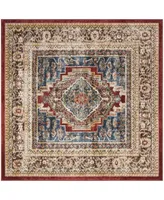 Safavieh Bijar BIJ636 Royal and Brown 6'7" x 6'7" Square Area Rug