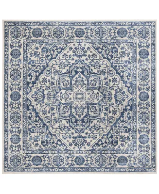 Safavieh Brentwood BNT832 Navy and Light Gray 6'7" x 6'7" Square Rug