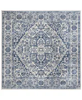 Safavieh Brentwood BNT832 Navy and Light Gray 6'7" x 6'7" Square Rug