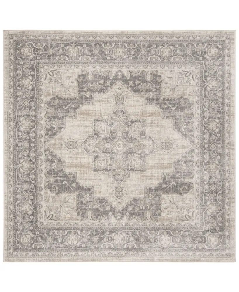 Safavieh Brentwood BNT865 Cream and Gray 6'7" x 6'7" Square Area Rug