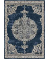 Safavieh Brentwood BNT867 Navy and Light Gray 5'3" x 7'6" Area Rug