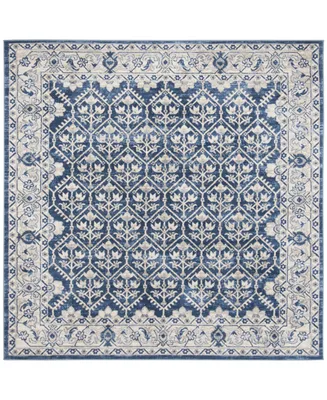 Safavieh Brentwood BNT869 Navy and Light Gray 6'7" x 6'7" Square Area Rug