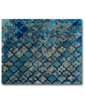 Courtside Market The Blue texture Gallery-Wrapped Canvas Wall Art - 16" x 20"