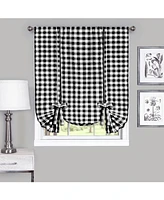 Achim Buffalo Check Window Tie Up Shade, 42" x 63"