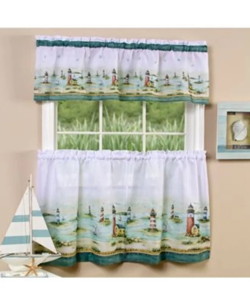 Achim Hamptons Tier Valance Window Curtain Sets