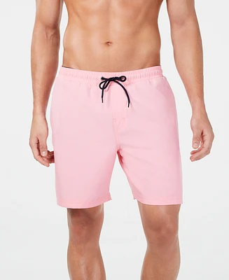 Club Room Men's Quick-Dry Performance Solid 7" Swim Trunks, Created for Macy's