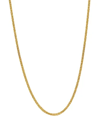 Wheat Link 18" Chain Necklace (1.3mm) in 18k Gold