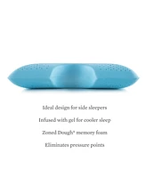 Malouf Z Shoulder Cutout Zoned Gel Dough Memory Foam Pillow, Queen
