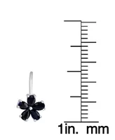 Sapphire Flower Drop Earrings (1/2 ct. t.w.) in Sterling Silver