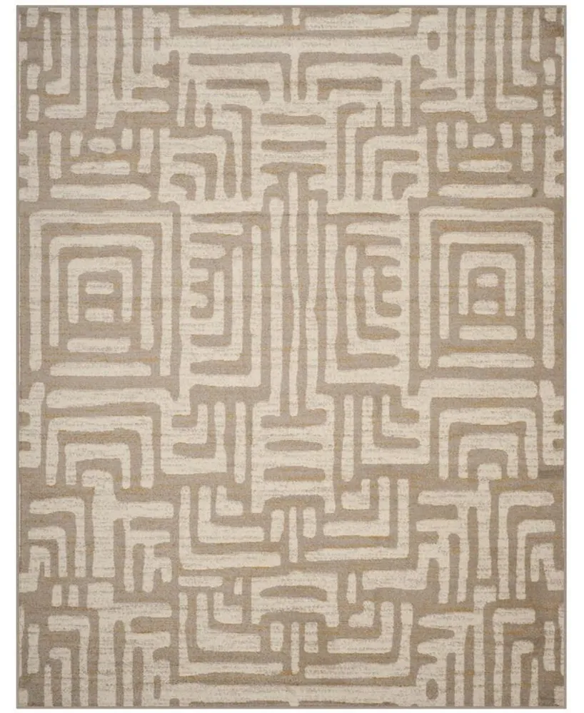 Safavieh Amsterdam AMS106 Ivory and Mauve 9' x 12' Outdoor Area Rug