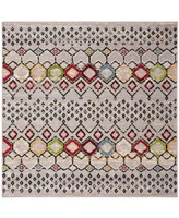 Safavieh Amsterdam Light Gray and Multi 5'1" x 5'1" Sisal Weave Square Outdoor Area Rug