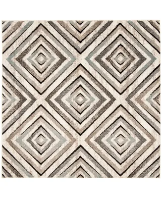 Safavieh Amsterdam Cream and Beige 6'7" x 6'7" Square Outdoor Area Rug