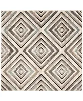 Safavieh Amsterdam Cream and Beige 6'7" x 6'7" Square Outdoor Area Rug