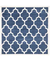 Safavieh Amherst AMT420 Navy and Beige 9' x 9' Square Area Rug